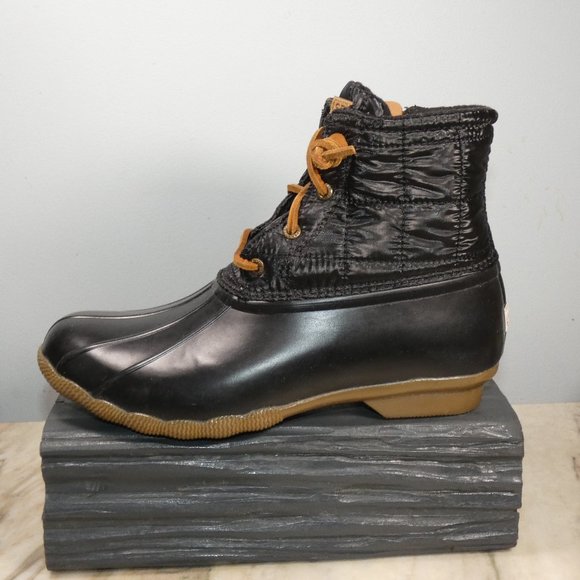 Sperry Women's Seasonal Saltwater Rain Boot, Black, 9.5M - Picture 8 of 11
